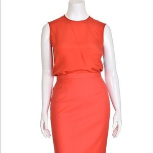 Escada x Margaretha Ley blood-orange silk blouse